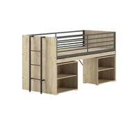 Lit mi-haut 90x200 sam nat-noir