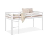Lit mi-haut enfant - blanc - pin