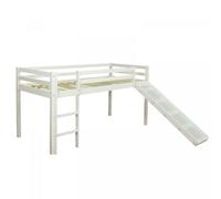 Lit enfant lit mezzanine superposés tobboggan blanc bois pine 90x200 single