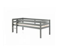 Lit Mi-Hauteur Gris + 3 Tiroirs De Rangement Et Tablette Pende