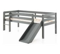 Pack - Lit Enfant Surélevé & Etagère Pino II Gris