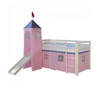 Lit Mi-Hauteur Rose Pale Avec Tour