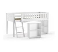 Vipack Lit de jeu SCOTT 90 x 200 cm avec bureau et étagère