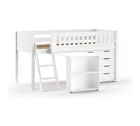 VIPACK - SCOTT lit de jeu, LF 90 x 200 cm, avec bureau et commode à tiroirs