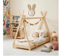 Lit montessori tipi ELIN, 90 x 190 cm lit cabane enfant en pin massif vernis naturel