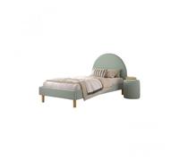 Lit moon 90x200cm vert avec pouf