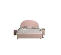 Lit moon rose 140x200 - coffre + 2 poufs