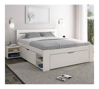 Lit Multi-rangements Pin Massif Arthur Blanc 140X200