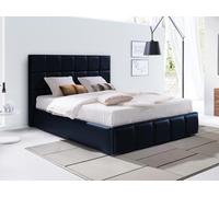Lit noir rembourré Design de luxe lits doubles Chambre à coucher jvmoebel® Nouveau