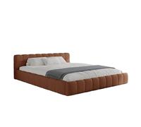 Lit nuage 140x190cm en velours marron KANSAS
