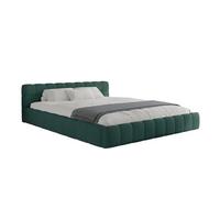 Lit nuage 160x200cm en velours vert KANSAS