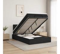 Lit ottoman avec matelas avec tête de lit Tissu Réglable Rangement vidaXL vidaXL