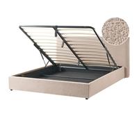 Lit ottoman Bouclé LAVAUR 180 x 200 cm Taupe