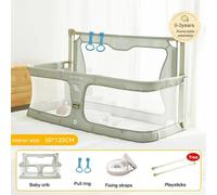 Lit parapluie pour bébé - Lit co-dormeur avec barrière de protection - pliable - vert
