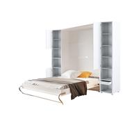 Lit placard 2 places vertical avec 2 armoires assorties - GAIN