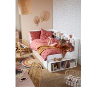 Lit plateforme enfant avec rangements BASEO rose nude TU