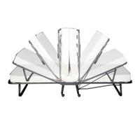 Lit pliant 90x200 cm en métal bleu avec matelas en mousse 9 cm