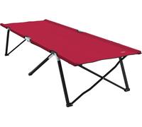 Lit pliant de camping vidaXL, rouge, 206 x 76 x 74 cm