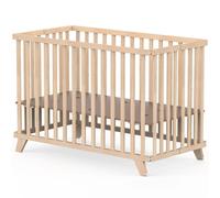 Lit pliant en bois Mayla Naturel (60 x 120 cm)