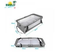 Lit pliant lit multifonctionnel dormeur pour bébé lit respirant 90*70*50cm portable stockable gris.