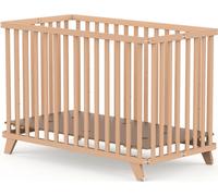 Lit pliant pour enfant GEUTHER Mayla | 60 × 120 cm | Lit pliant pour enfant | 3 niveaux de réglage en hauteur | Avec roulettes | Naturel | Jusqu'à 20 kg