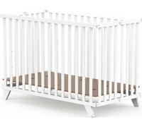 Lit pliant pour enfant GEUTHER Mayla | 60 × 120 cm | Lit pliant pour enfant | 3 niveaux de réglage en hauteur | Avec roulettes | Blanc | Jusqu'à 20 kg