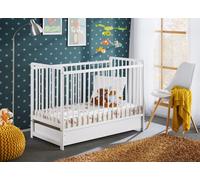 Lit pour bébé avec espace de rangement ERA – 60x120, blanc