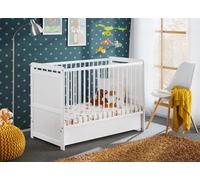 Lit pour bébé avec espace de rangement NAE – 60x120, blanc