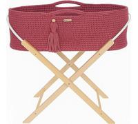Lit pour bébé Boho avec matelas Argent et structure en bois