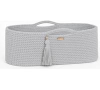 Lit pour bébé Boho en coton gris avec matelas antibactérien Silver