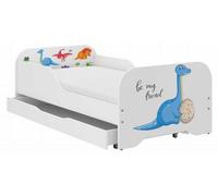 Lit pour bébé – Lit pour tout-petits – Lit pour enfants – 140x70 cm – Avec barrière de sécurité et tiroir – Matelas