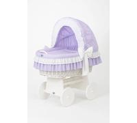Lit pour bébé MY SWEET BABY en fibre naturelle blanche avec toit mobile et matelas PREMIUM