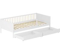 Lit pour enfant 190x90cm blanc avec tiroirs ADAM