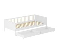 Lit pour enfant 190x90cm blanc avec tiroirs ADAM