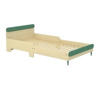 Lit pour enfant - AIYAPLAY - 3 à 10 ans - barrière de sécurité, sommier à lattes inclus - 195 x 103 x 60,5 cm - vert