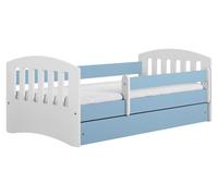 Lit pour enfant "CLASSIC" de la marque raumhirsch, avec tiroir et matelas, couleur bleu, dimensions 90/65/144 cm