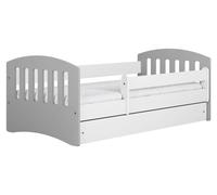 Lit pour enfant "CLASSIC" de la marque raumhirsch, avec tiroir et matelas, couleur gris, dimensions 90/65/144 cm