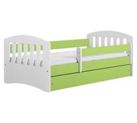 Lit pour enfant "Classic" de raumhirsch, avec tiroir et matelas, couleur verte, dimensions 90/65/144