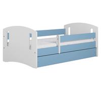 Lit pour enfant "CLASSIC II" de la marque raumhirsch, avec tiroir et matelas, couleur bleu, dimensions 90/65/144 cm