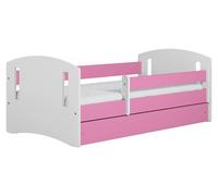 Lit pour enfant "CLASSIC II" de la marque raumhirsch, avec tiroir, sans matelas, de couleur rose, dimensions : 90 x 65 x 144 cm