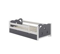 Lit pour enfant Vitalispa Jessica Gris 80x160 cm avec tiroir, sans matelas, Model 40318