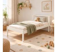 Lit pour enfant "Kids Collective", en bois massif, avec barrière de sécurité. Bois : pin. Structure à lattes, avec sommier et matelas inclus. Dimensions : 90 x 190 cm