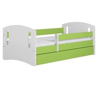 Lit pour enfant "raumhirsch CLASSIC II" avec tiroir et matelas, couleur verte, dimensions 90/65/144
