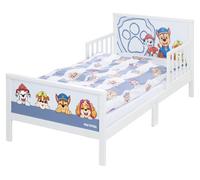 Roba Lit enfant Pat'Patrouille 2-7 ans avec barrières de protection + parure Blanc 70x140 cm