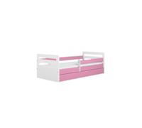 Lit pour enfant Tomi 70x140, 80x160, 80x180 cm - Ensemble complet avec tiroir et protection contre les chutes