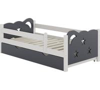 Lit pour enfant Vitalispa Jessica Gris 70x140 cm avec tiroir, sans matelas, Model 40320