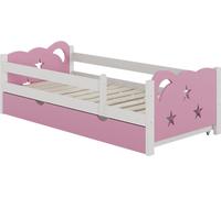 Lit pour enfant Vitalispa Jessica Rose 80x160 cm avec tiroir, sans matelas, Model 40319