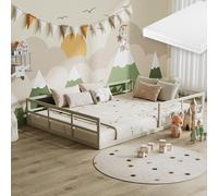 Lit pour enfant Vitalispa Minno Grège 140x200 avec matelas, Model 57763