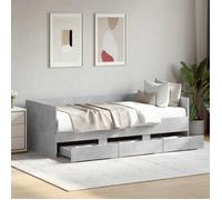 Lit pour enfants/Lit de jour - 1 PLACE - Structure de lit avec tiroirs - sans matelas - gris béton 90x190 cm 7262624