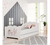Lit pour fille ANNA 80 x 160 cm avec tiroir et matelas - solution idéale pour une chambre d’enfant